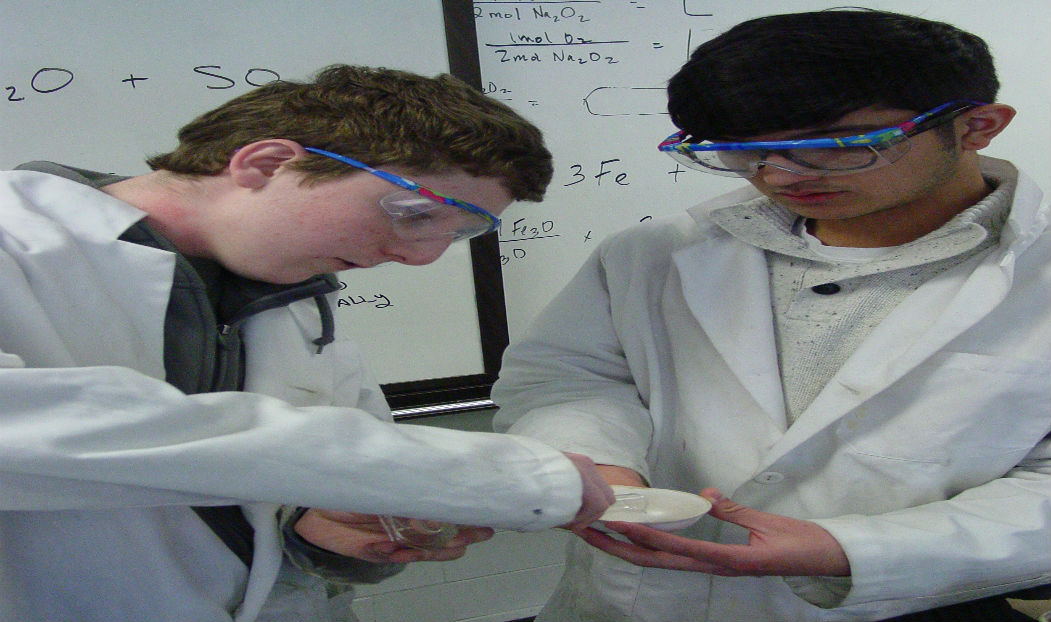 Ross Oniel and Austin Hegstad mix the 0.5grams of sodium sulfite with the excess HCl.  Producing the overall best results.